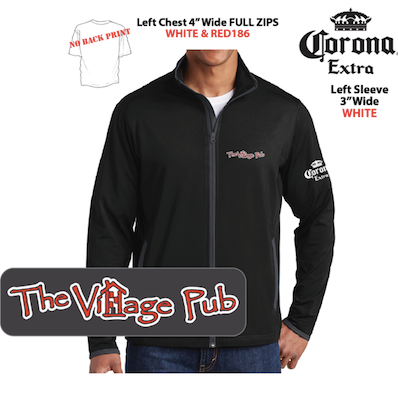 Village Pub Men's Christmas 2018- Black Full Zip